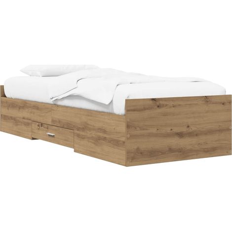 Maison Exclusive - Telaio del letto con storage Rovere Artigianale 80 x 200 cm (1/5)