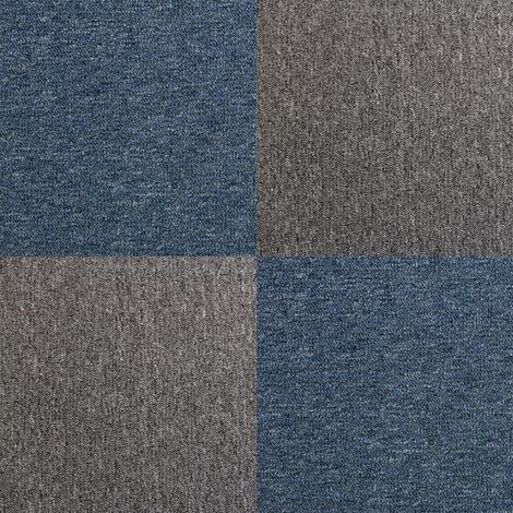 40 x Carpet Tiles 10m2 / Storm Blue & Anthracite