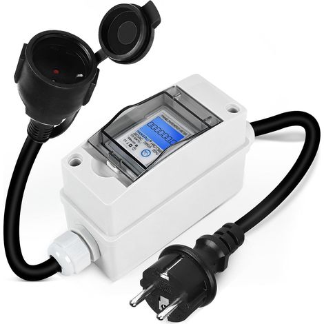 Compteur Electrique Portable avec Rétroéclairage LED 220V 16A (1/5)