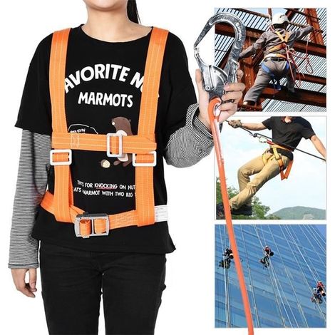 Ceinture de Sécurité Harnais de Montée Réglable pour Travail Aérien Grande Boucle 1.6 m (1/4)