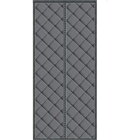Rideau de porte isolant thermique 80 x 210 cm gris (1 paire) (1/5)