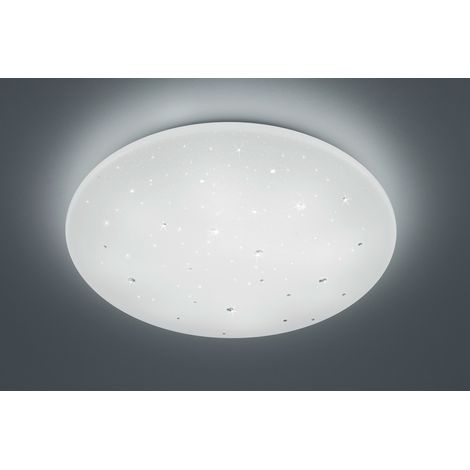 ACHAT PLAFONIERA LED CON APPLICAZIONI CRISTALLI DIFFUSORE EFFETTO CIELO STELLATO CON TELECOMANDO FUNZIONE LUCE CALDA-FREDDA, DIMMER E LUCE NOTTURNA IP44 D.60CM 3000-5500K 4000LM 40W DIMMERABILE (1/4)