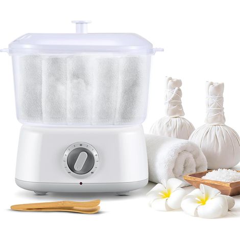 Chauffe Serviette, Chauffe Serviette Esthetique avec Pince à Serviette, Grande Capacité de 3L Chauffe Serviette Spa, Chauffe Serviette Barbier à Chauffage Rapide pour Salon, Usage Domestique