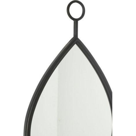 J-Line Miroir Suspendu Drop Miroir/Mdf Noir Small (1/2)
