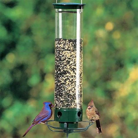 Bird Feeder - Weight-Activated Rotating Perch - Squirrel-Resistant Hanging Feeder for Outdoor Use - 5 L Capacity - 1 Piece (1/5)