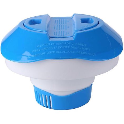 Distributeur automatique flottant de comprimés de chlore et de brome pour piscines, compatible avec les produits pour piscines et spas. (1/5)