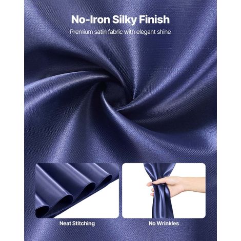 Nœud de Chaise en Satin Luxueux Bleu Marine 50 Pièces (1/5)