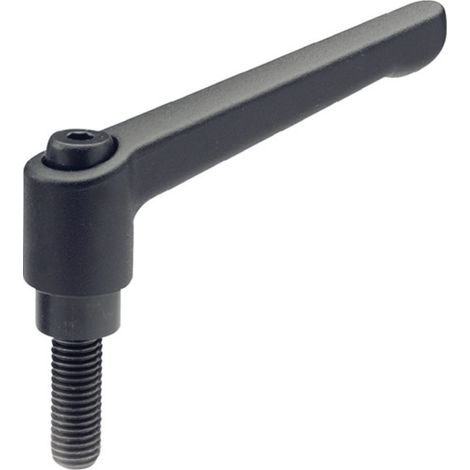 Leva di serraggio regolabile Ganter Norm GN 300 d1 M 12 mm - 300-108-M12-63-SW (1/4)