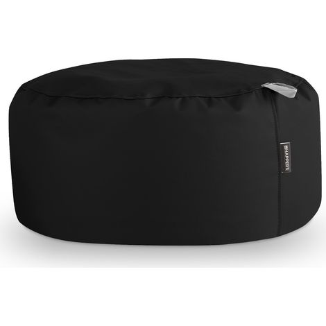 Puff Redondo Polipiel Outdoor Negro Happers Negro