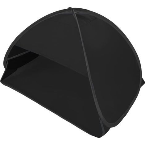 (vinyle noir) 70x50x45cm Mini tente de plage Oreiller Protection solaire avec fermeture éclair Protection contre le vent pour l'extérieur,les coquillages de plage (1/5)