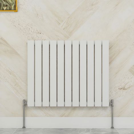SKY Bathroom 600x748mm Single White Horizontal Flat Panel Radiator Designer Central Heating Radiator