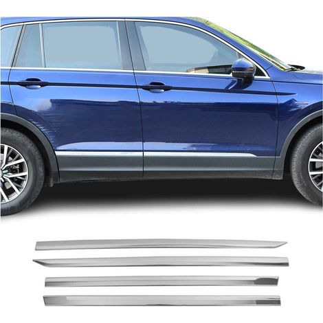 OMAC Garniture Baguette de Porte latérale pour VW Tiguan 2016-2024 en Acier INOX 4Pcs (1/5)