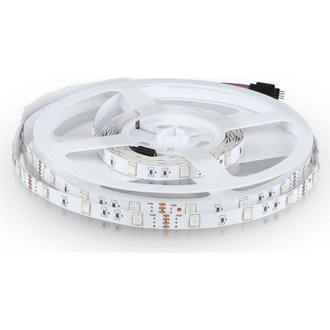 Ruban LED V-TAC SMD5050 RGB 12V IP20 150LED 500lm 5m (1/5)