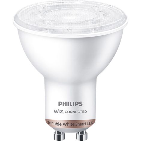 ampoule led gu10 4,7w 2.700k-6.500k 345 lm wifi philips wiz
