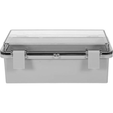 Boîte de Jonction Étanche Extérieure avec Couvercle Transparent Protection Électrique pour Jardin Chantiers et Installations Industrielles Ouverture à Loquet Résistante (1/5)