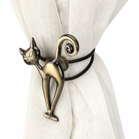 Pince de Rideau d&39embrasse de Rideau de Chat Mignon exécution exquise magnétique pour la décoration de la Maison Divers Rideaux(Qinggu) (1/5)