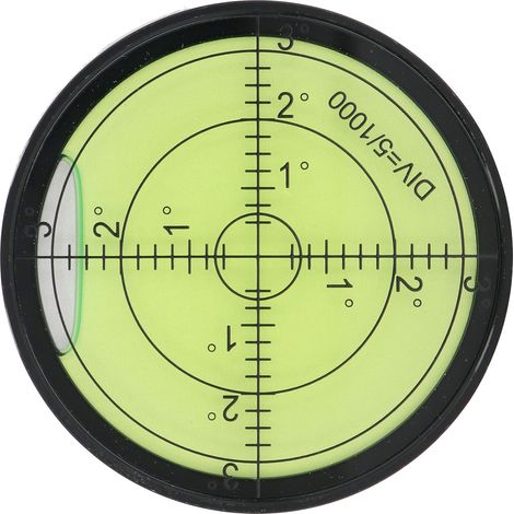 Hochpräzise beleuchtete Aluminium-Rundwasserwaage 60 mm x 12 mm für Wohnmobile und Kamerastative (1/5)