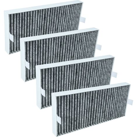 vhbw 4x Aktivkohlefilter kompatibel mit Miele KMDA 7272, 7473, 7676, 7876 Dunstabzugshaube