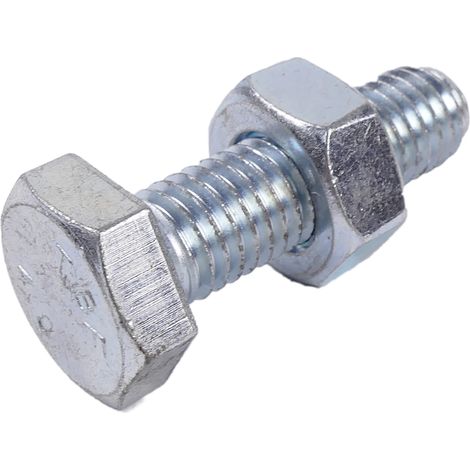 BeMatik - Vis et écrou M10 40mm argent (1/2)