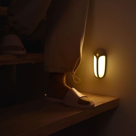 Lampe LED Sous Placard - Capteur De Mouvement - Rechargeable Par USB - 14 LED - Pour Cuisine Armoire Dresser Tiroir - 6,5 x 3 x 14,5 cm (1/5)