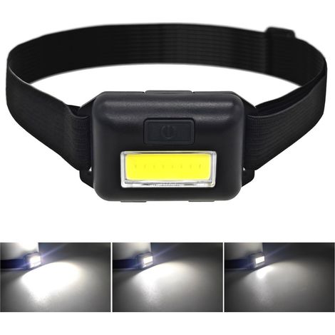 Mini-Stirnlampe – COB-Batterie, 3 x AAA-Batterien, 3 Betriebsmodi (1/5)