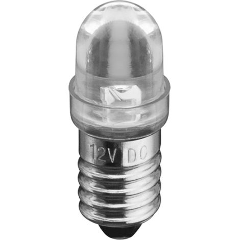 Lot de 2 Lampes LED culot E10 0W16 12VDC blanc froid