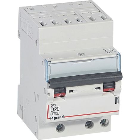 Modulaire Installatieautomaat DX3 3P Karakteristiek D 20A 6kA - LEG408076