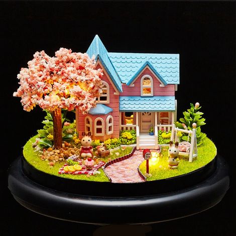 Kit Mini Maison Artisanale à Construire avec Lumière LED, Déco Maison, Cadeau Noël Anniversaire DIY 2 (1/5)