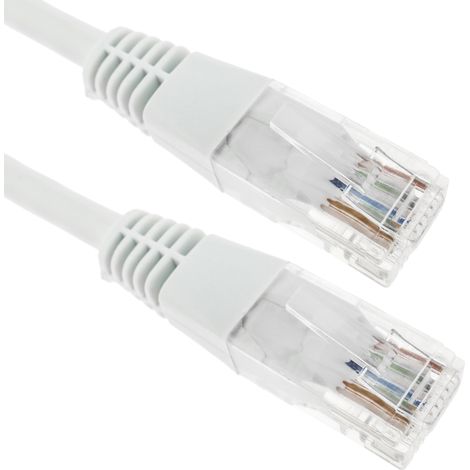 BeMatik - Câble réseau Ethernet UTP Cat.5e blanc 1 m (1/5)