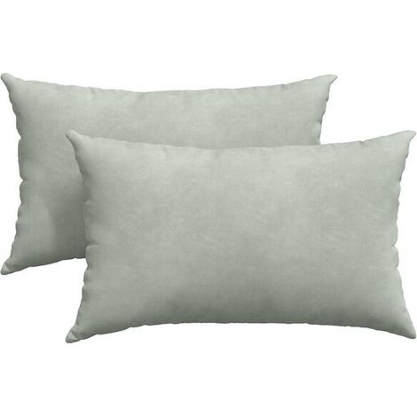 Coussins de canapé, 2 pièces, gris clair, 50 x 30 cm (1/5)
