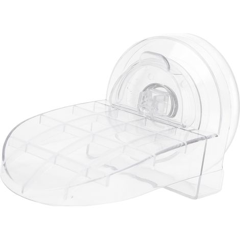 Repose-pieds de douche pour se raser les jambes avec ventouse, antidérapant, blanc transparent (1/5)