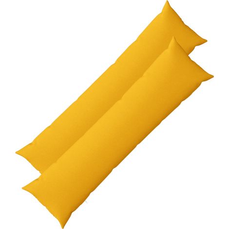 vidaXL Cushion with Pillow HEERLEN 2 pcs Light Yellow Fabric (1/5)