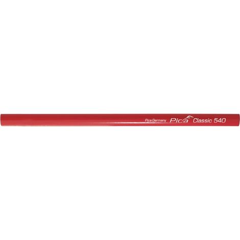 Matita da carpentiere “Classic 540” con profilo ovale e mina in grafite 2H di alta qualità di colore rosso