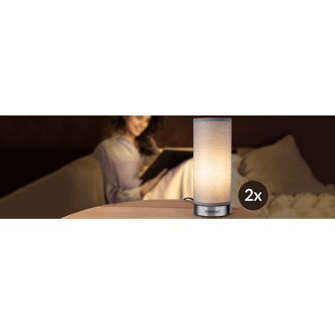 Touch table lamp set of 2 dimmable led bulbs included (1/5)