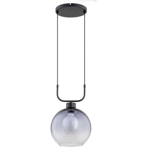 Suspension moderne noire verre teinté E27 15W Alfa DRON (1/2)