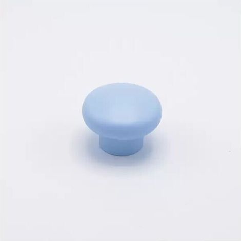 Pomolo classico dalla forma arrotondata color azzurro in goffrato fine 52x38mm - 419 Baloon