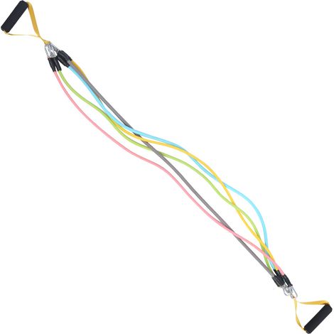 Kit de 11 bandes élastiques de tension en latex pour le yoga et le fitness en intérieur (hommes et femmes). (1/5)
