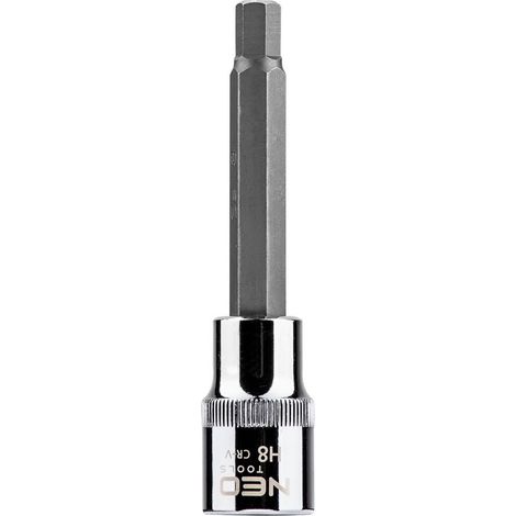 Punta hexagonal en casquillo de 1/2", H8 x 100 mm
