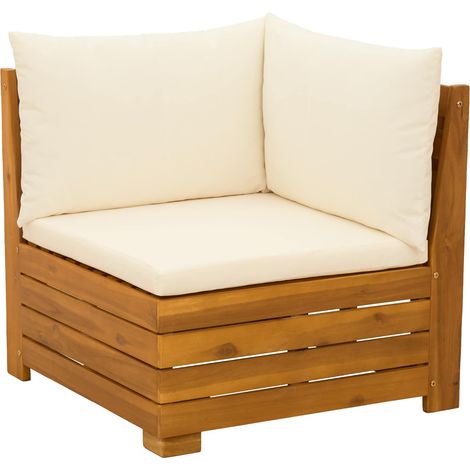 Maison Exclusive - Garten Sofa Eck Massivholz Akazie Braun