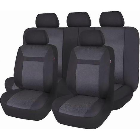 Housses de siège auto Flying Banner, ensemble complet, universelles, compatibles avec la plupart des voitures, camions, SUV et fourgonnettes. Confortables et compatibles avec les airbags. Jacquard et (1/5)