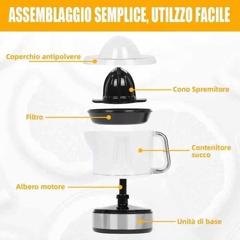 Ultrakompakter elektrischer Zitrusentsafter – 45 W – 700 ml Fassungsvermögen – für Orangen-, Zitronen- und Grapefruitsaft (1/4)