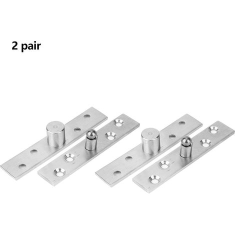 2 charnières pivotantes à 360 degrés en acier inoxydable, pour porte rotative, 95 mm de long, pivot central (1/5)