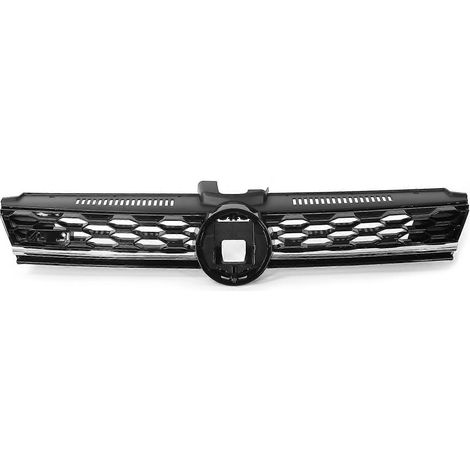 Parrilla tipo panal con tira cromada para el paquete de iluminación en negro brillante del MK7.5 GTD 2017-2020. (1/5)