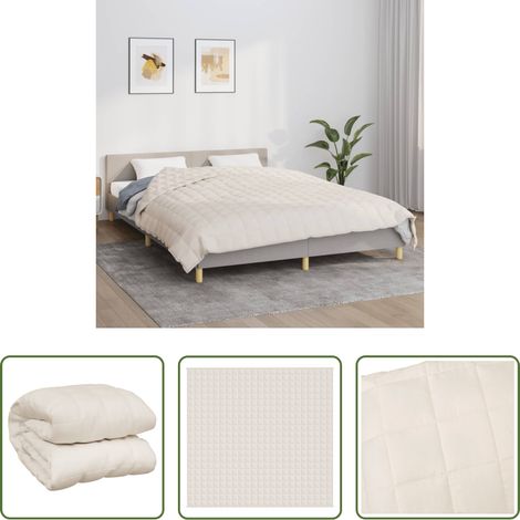 Sommeil -  Couverture lestée Crème clair 220x240 cm 11 kg Tissu (1/5)