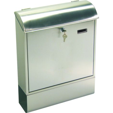 Primaster Briefkasten Edelstahl gebürstet 36 x 10 x 52 cm Zeitungsbox Postkasten