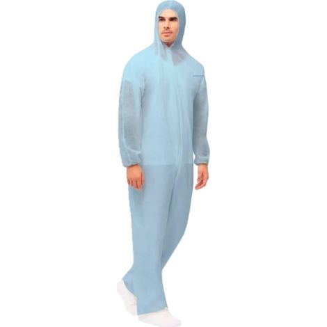 Tuta in Santex polipropilene - con cappuccio 40gr. taglia xl - zip ed elastico per una migliore vestibilità - conforme (eu) 2016/425 - colore blu
