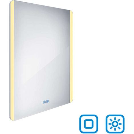Nimco - Miroir avec éclairage LED, 60x80 cm, avec deux capteurs tactiles ZP 17002VX (1/5)