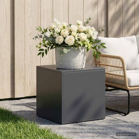 vidaXL Plant Stand Anthracite 40 x 40 x 40 cm Stainless Steel (1/5)