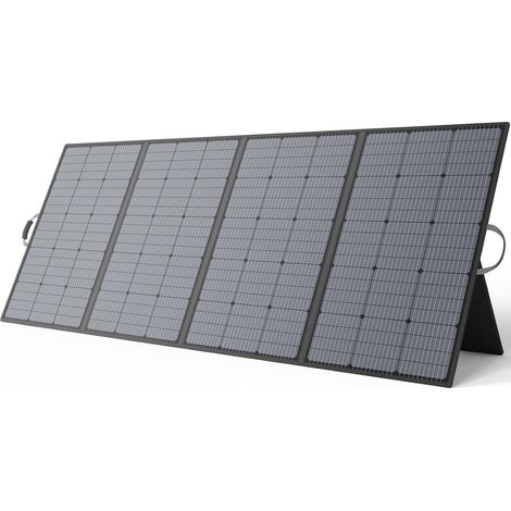 Panneau solaire portable 400W, Kit de panneau solaire pliable complet avec un kickstand ajustable, étanche IP67 pour camping extérieur Station d'énergie portable camping-car RV jardin balcon (1/5)