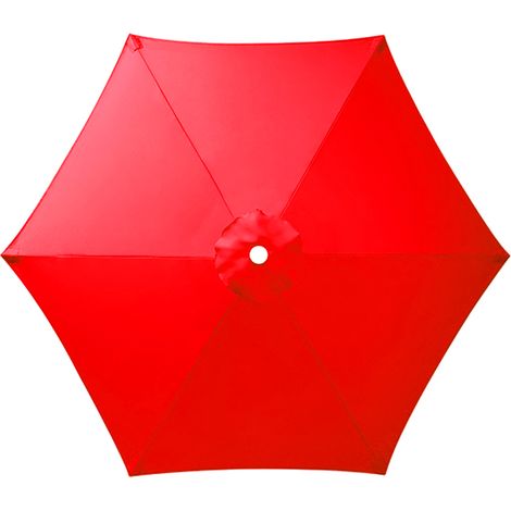 Toile de Remplacement pour Parasol 6 Branches, Parasol de Jardin Anti-UV et Imperméable, Remplacement de Toile de Parasol(Rouge foncé,250CM) (1/3)